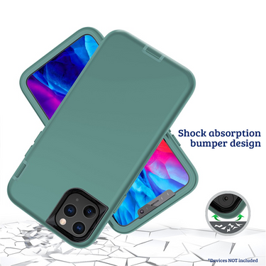 iPhone 12 Mini Compatible Case Cover With 3 in 1 Shockproof Silicone Armor - Teal